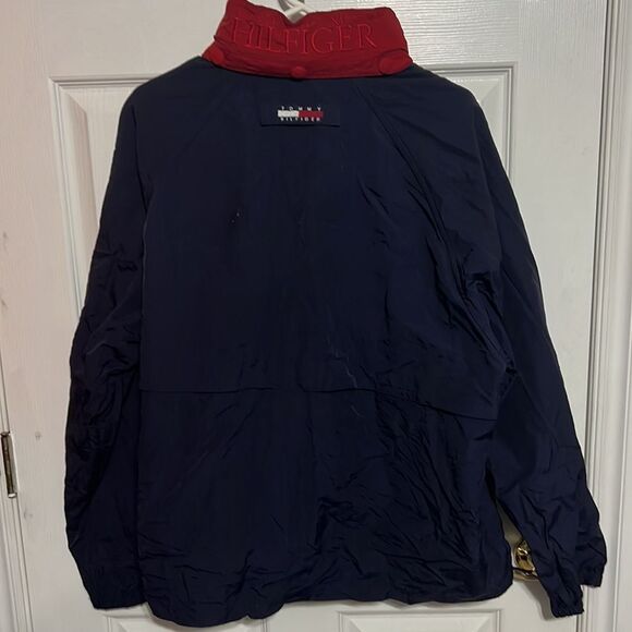 🔥 Vintage TOMMY HILFIGER Hooded Nylon Windbreaker Jacket - EXCELLENT - Men Sz M - Picture 8 of 16